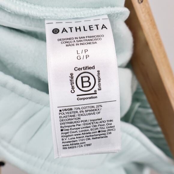 Athleta Forever Fleece Jogger Glacier Size Large Petite NWT - Picture 7 of 9